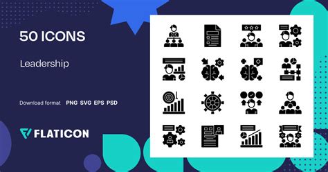 Leadership Icon Pack | Glyph | 50 .SVG Icons