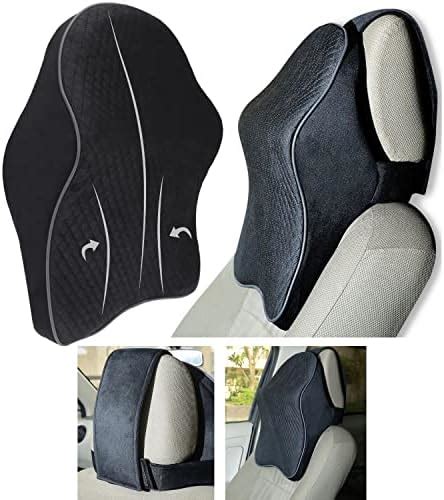 GSQUARE Memory Foam Neckrest Pillow and Head Rest Pillow Cushion for ...