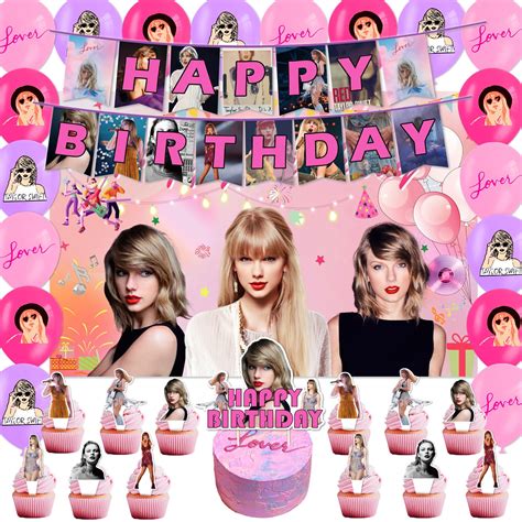 Taylor Swift Party Supplies for Kids’ Birthday Party decorations Set ...