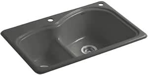 Kohler K-5839-2-58 Woodfield Smart Divide Self-Rimming Kitchen Sink ...