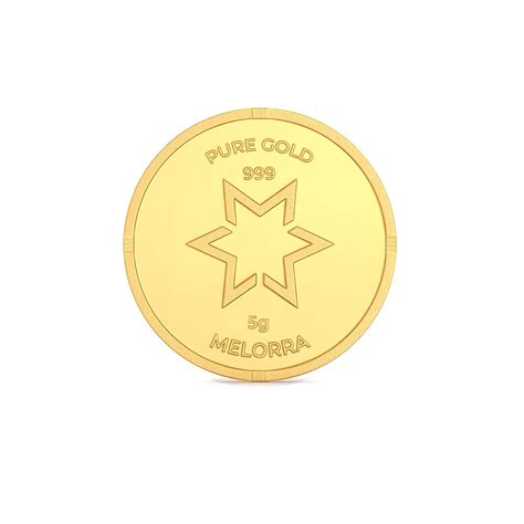 Melorra 5gm 24 KT (999) Lakshmi Gold Coin : Amazon.in: Jewellery