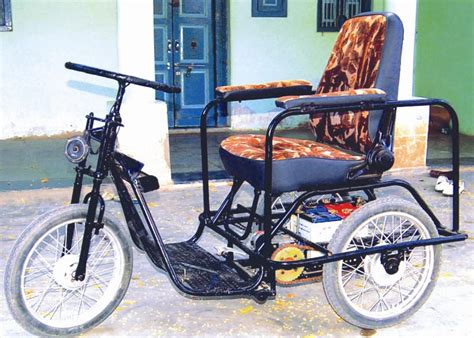 Battery operated tricycle customized for the lower limb physically ...