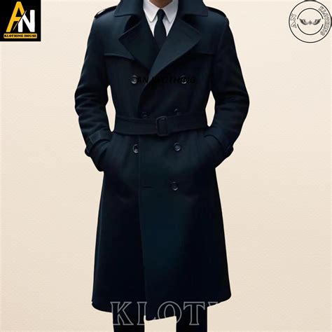 Custom-made Wool Trench Coat for Men - Long Victorian Steampunk Coat ...