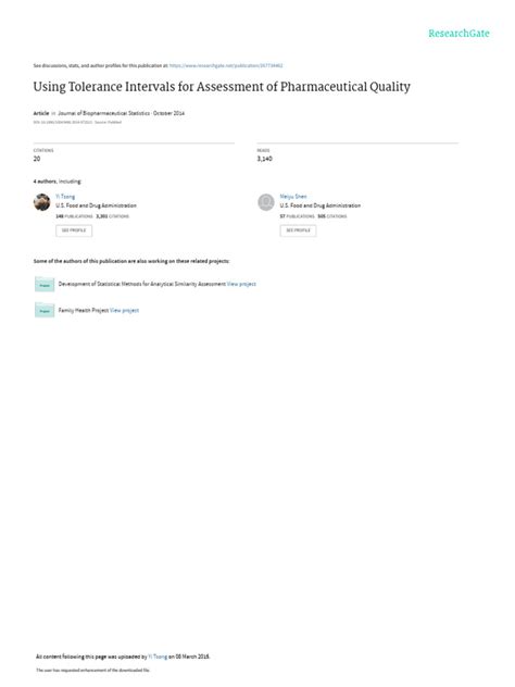 Image result for Tolerance Interval