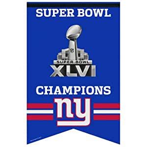 NFL New York Giants Super Bowl XLVI Champions Premium Felt Banner 17-by ...