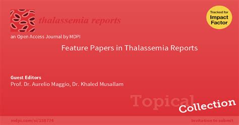 Thalassemia Reports | Topical Collection : Feature Papers in ...