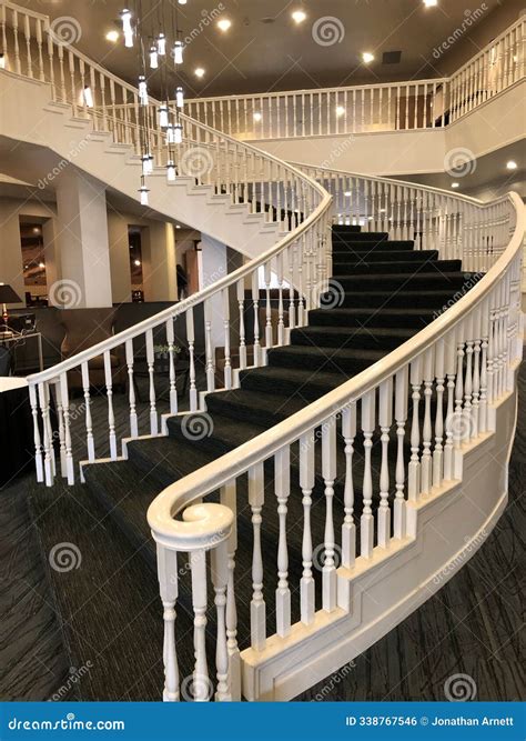 Grand Staircase at the Colonial Delta Hotel in Helena Montana Stock ...