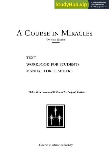 Image result for Course In Miracles Explained