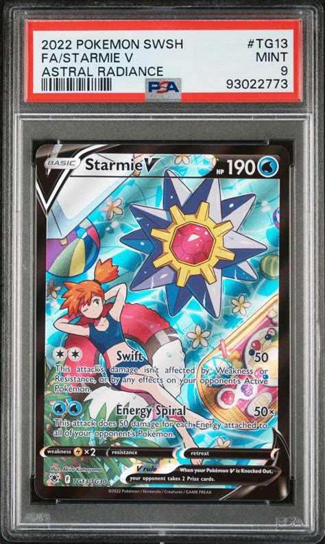 2022 Pokemon Sword & Shield Astral Radiance Tg13 Full Art/starmie V PSA ...