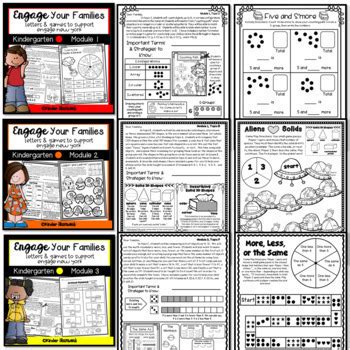 Engage New York Math Letters and Games for Kindergarten {Modules 1-6 ...