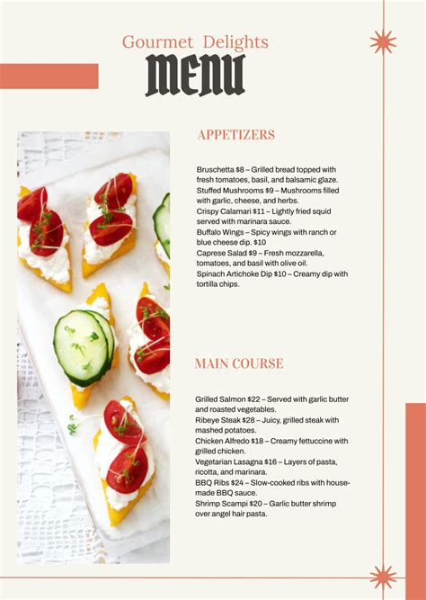 Create a Free Printable Menu 的图像结果