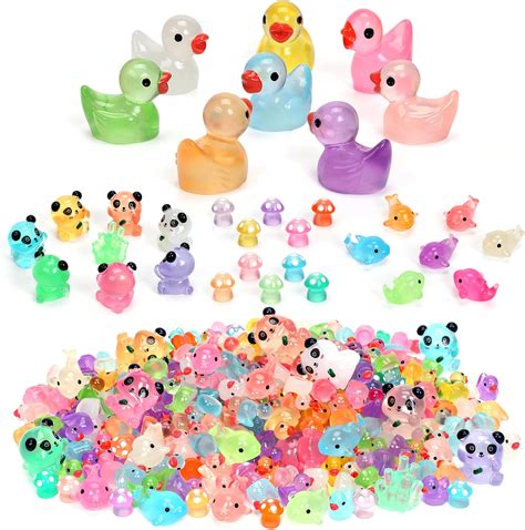 Amazon.com: Wezdopu 49PCS Tiny Resin Bulk Animals Miniature Figures ...