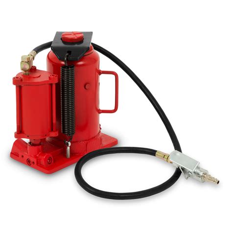 Cric A Bottiglia Idraulico Doppio Pistone Da 16 Tonnellate - Altezza Min 264 Mm, Max 640 Mm, Per Uso Industriale E Pesante