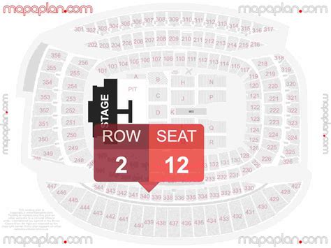 Chicago Soldier Field detailed interactive seating chart with seat ...