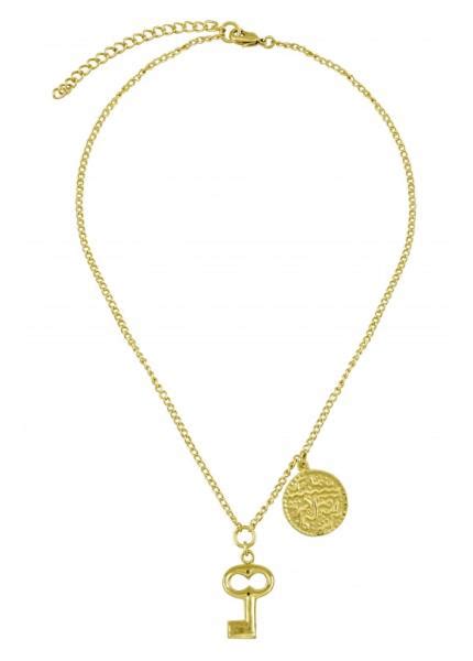 Silver Oxidised Round Rhomb Charm Interlinked Hathphool