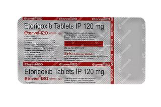 Etorvel 120 Mg Tablet 10 - Uses, Side Effects, Dosage, Price | Truemeds
