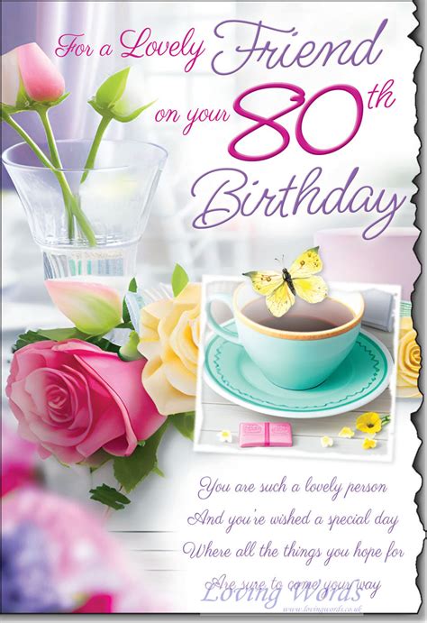 Friend 80th Birthday | Greeting Cards by Loving Words