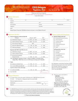 Fillable Online Delegate Registration Form May 16th to the 19th ...