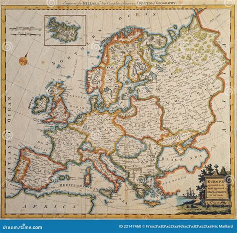 Old Map of Europe 的图像结果