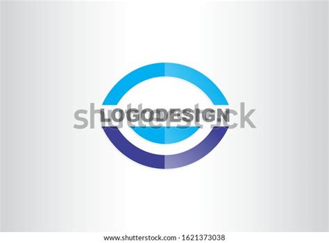Semicircle Vector Logo Design Concept Blue Stock Vector (Royalty Free ...