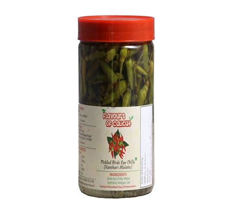 Buy Pickled Bird's Eye Chilli (Kanthari Mulaku) Online from Flavours of ...