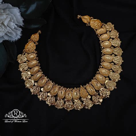 92.5 SILVER LAKSHMI DEVI KASU NECKLACE-RCP179-1 – Ramala Collections