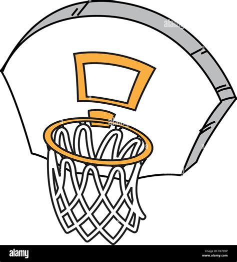 Cartoon Basketball Hoop, Net and Backboard Stock Vector Image & Art - Alamy
