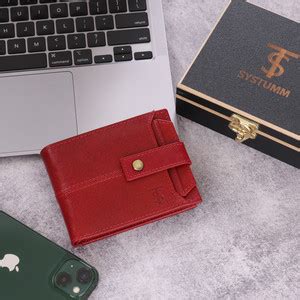 systumm Men Casual Red Genuine Leather Wallet Red - Price in India ...