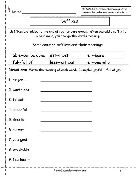 Prefixes And Suffixes Worksheet - Proworksheet