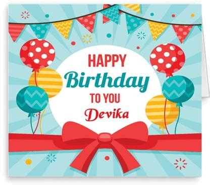 Midas Craft Happy Birthday Devika ….05 Bithday Message Greeting Card ...