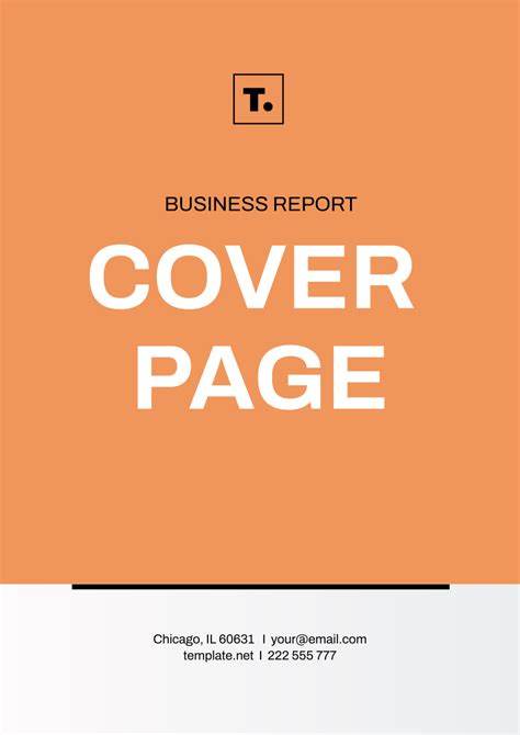 Business Report Cover Page Template 的图像结果