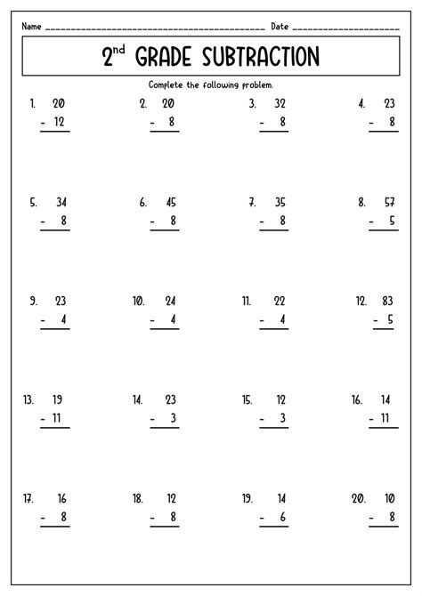 2nd Grade Math Free Worksheets Math Worksheets For 2nd Grade: Free