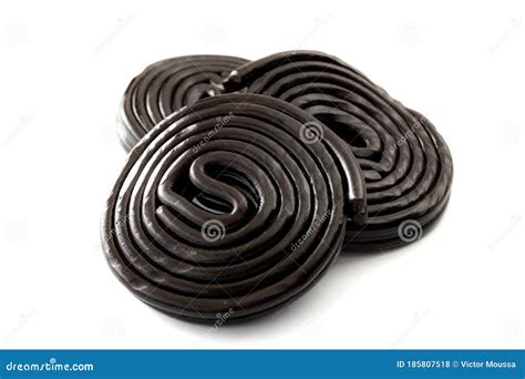 Black Liquorice Spirals, Chewy Candy and Delicious Dessert Concept with ...