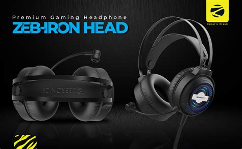 ZEBRONICS Zeb-Iron Head Wired Over Ear Headphones with Mic (Black ...
