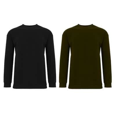 Galaxy by Harvic Fleece-Lined Men's Crew Neck Pullover Sweatshirt 2 ...
