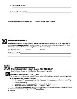 Image result for Crash Course Skeletal System