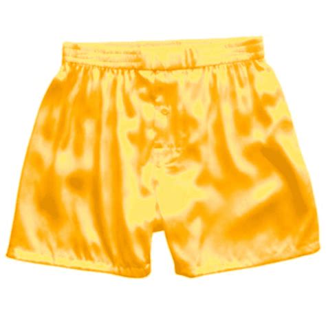 Saffron Yellow Satin Silk Boxers