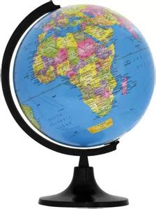 Tarak Black Desk & Table Top Political World Map-English - 20 Inch ...