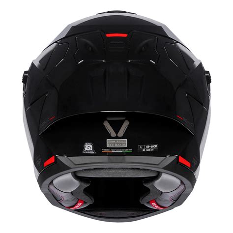 Korda Sonic GP Solid Gloss Black Helmet | With Long And Short Spoilers ...