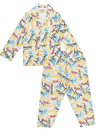 Buy toyific Unisex Kids Street Art Printed Nightsuit Set | Pure Cotton ...