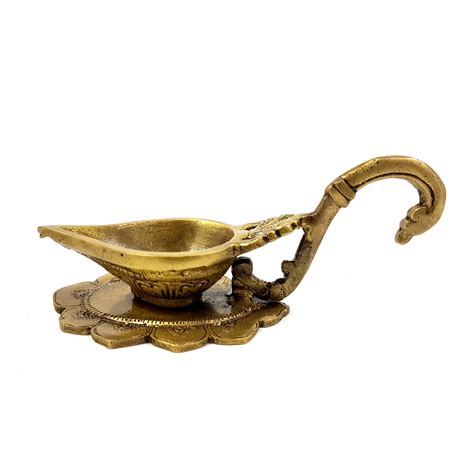 Brass Base Carving Over Lotus Diya – Two Moustaches Store