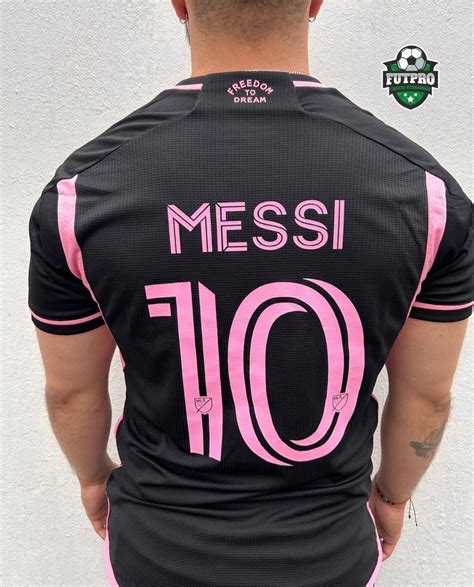 AUTHENTIC MESSI SOCCER JERSEY INTER OF MIAMI / AWAY PLAYER VERSION SHO ...