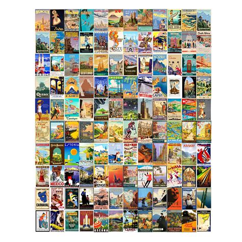 PAPER PLANE DESIGN Posters Set of 120 Small Wall Poster Set Wall ...