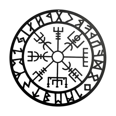 Lovoice Deluxe Viking Compass Norse Wall Art Home Decor Vegvisir ...