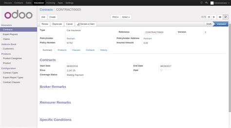 Image result for Odoo Insurance Module