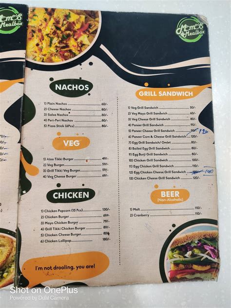 Menu at Momo's Mealbox, Mumbai, 6VM7+RP2