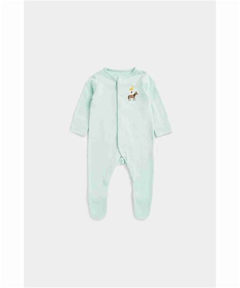 Mothercare Unisex 100% Cotton Printed Sleepsuit - Pack of 3 - Multicolor