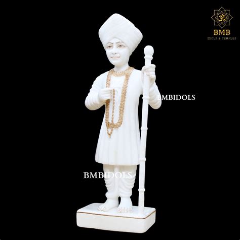 Marble Jalaram Bapa Murti made in Makrana Marble in 15inches – BMBIDOLS
