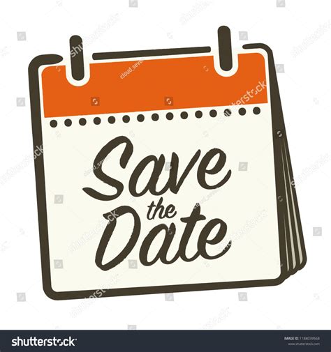 Save The Date Calendar Clipart