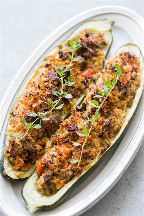 Italian Sausage Stuffed Zucchini Recipe at April Langdon blog